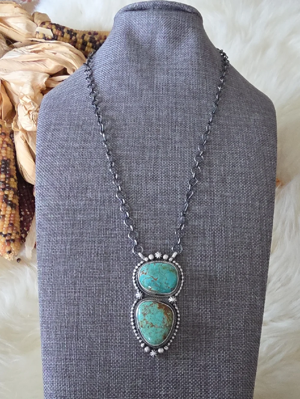 Beautiful NWOT Native American Navajo Scott Skeets Turquoise Necklace ๐ฉต๐ค๐๐ - Picture 16 of 16